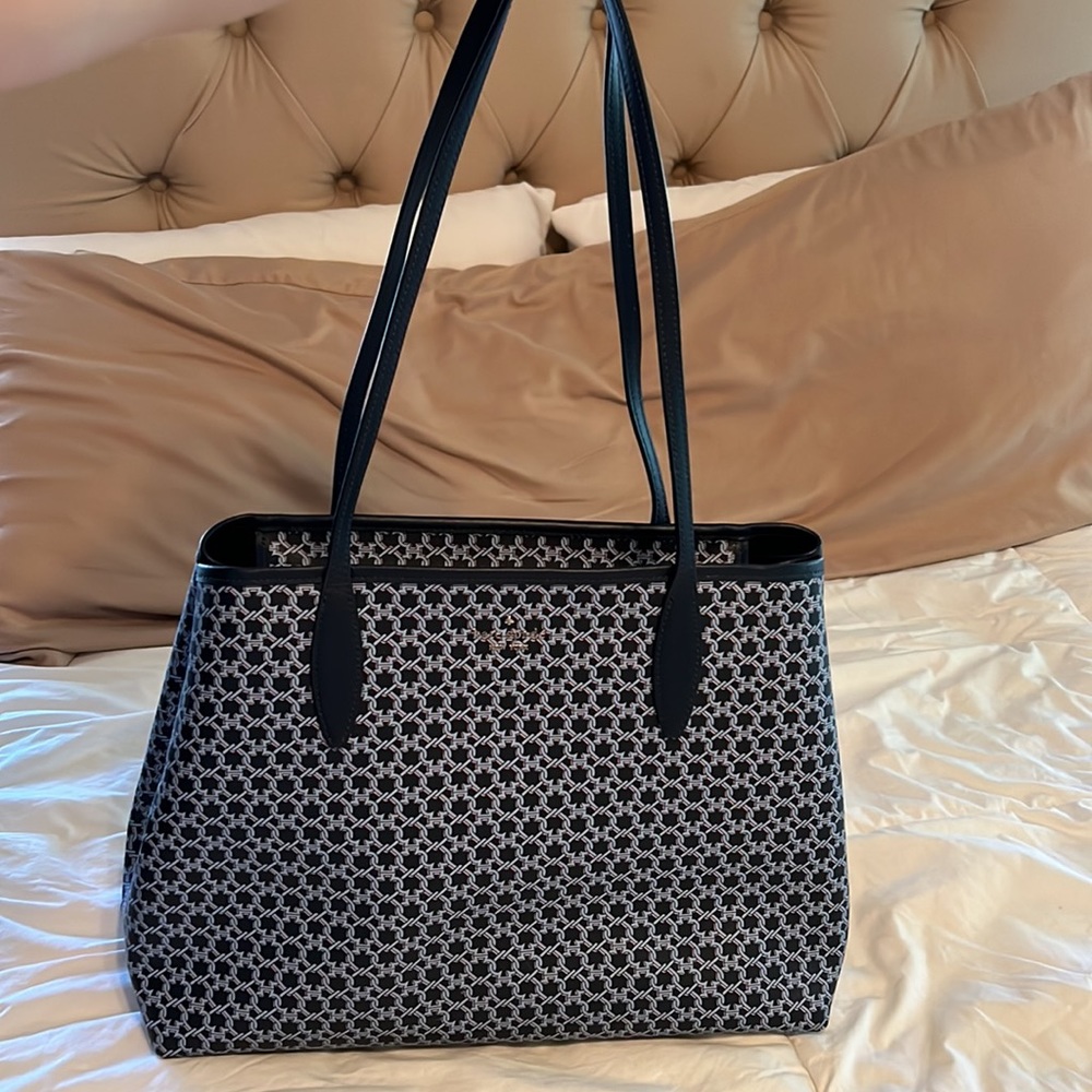 KATE SPADE - Navy Leather Work Tote